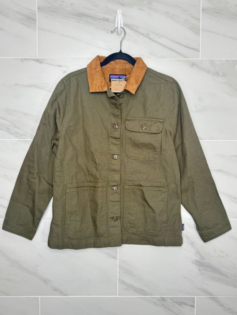 Patagonia Women's Point Reyes Canvas Coat 'Basin Green' 20255 BSNG - Picture 1 of 7